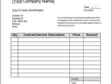 Printable Contractor Invoice Template