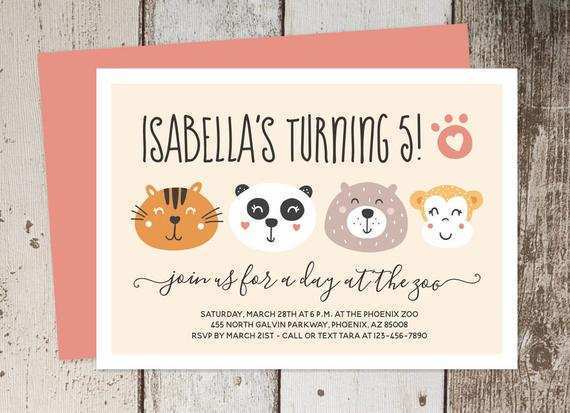 23 Creating Zoo Birthday Card Template With Stunning Design by Zoo Birthday Card Template