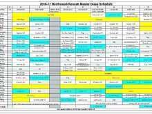 23 Customize Our Free Master Class Schedule Template Formating for Master Class Schedule Template