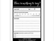 23 Format Free Printable Comment Card Template Now with Free Printable Comment Card Template