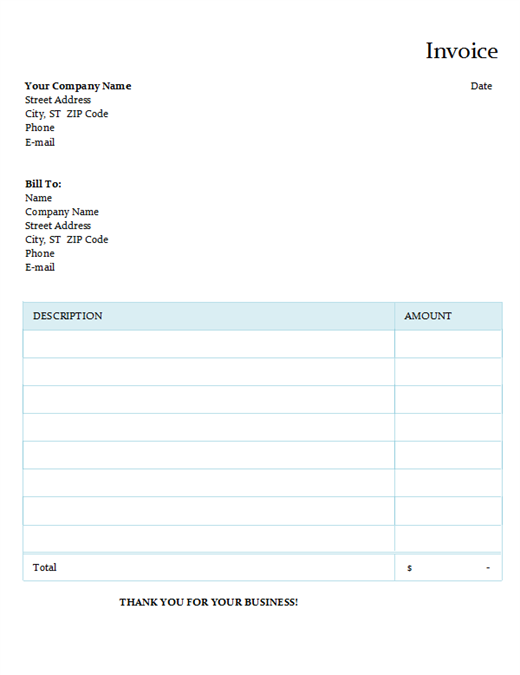 23 Free Printable Company Invoice Format In Word Maker with Company Invoice Format In Word