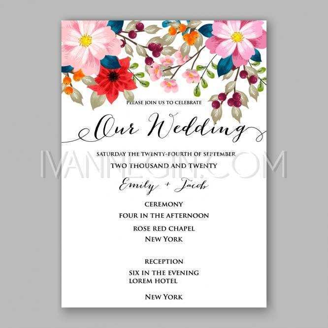 23 Free Printable Wedding Invitation Card Template Vector Illustration For Free by Wedding Invitation Card Template Vector Illustration