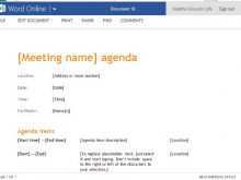 Meeting Agenda Template Word