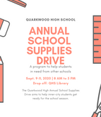 School Supply Drive Flyer Template Free