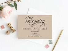 23 Printable Wedding Registry Card Templates in Word with Wedding Registry Card Templates