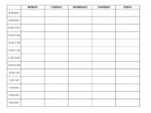 23 Standard Class Schedule Template Printable For Free with Class Schedule Template Printable