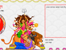 23 Standard Invitation Card Sample Durga Puja PSD File for Invitation Card Sample Durga Puja