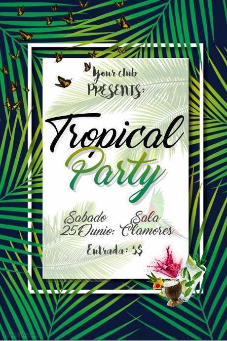 23 Standard Tropical Flyer Template For Free for Tropical Flyer Template