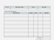 Garage Invoice Template Free