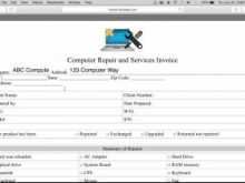 24 Blank Computer Repair Invoice Template PSD File with Computer Repair Invoice Template