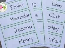24 Blank Name Cards Template For Preschool Formating with Name Cards Template For Preschool