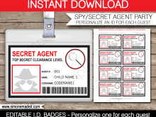 24 Blank Spy Id Card Template Templates for Spy Id Card Template