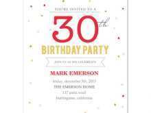24 Create 30Th Birthday Card Template for Ms Word with 30Th Birthday Card Template