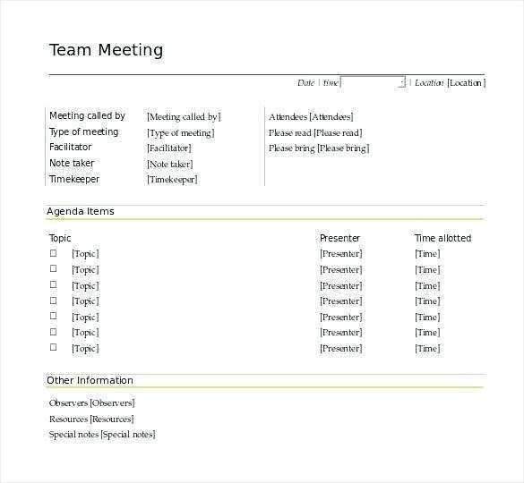 Meeting Notes Template For Word from legaldbol.com