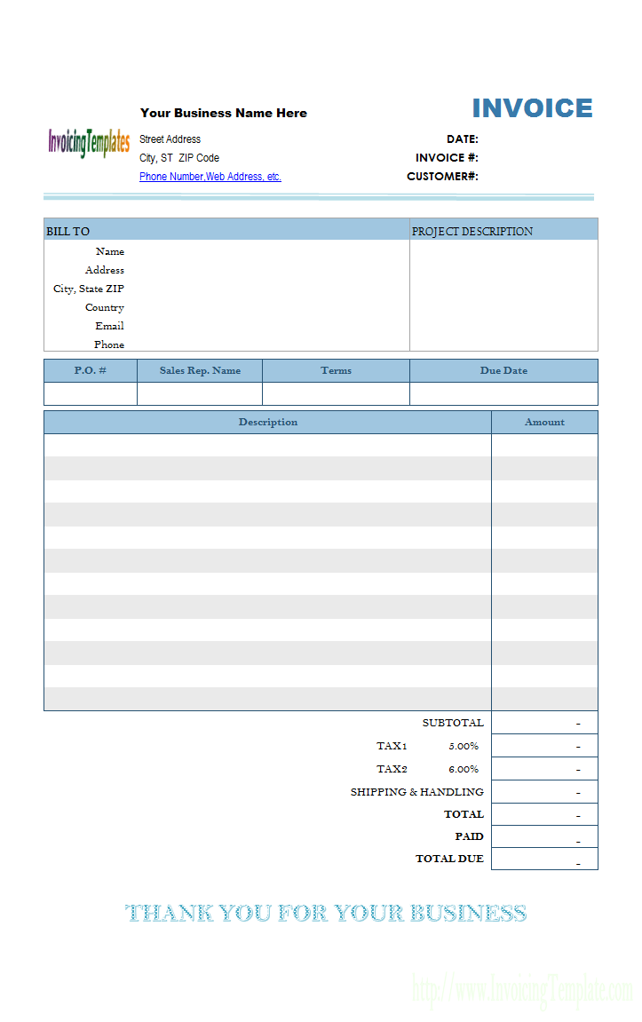 Free mac invoice template