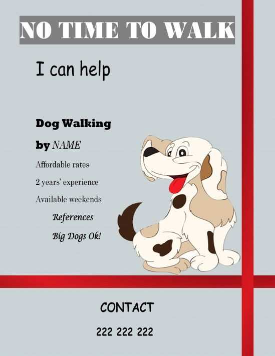24 Creative Dog Walking Flyers Templates In Word With Dog Walking Flyers Templates Cards Design Templates