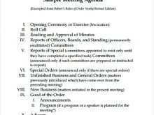 24 Customize Meeting Agenda Format Roberts Rules Maker for Meeting Agenda Format Roberts Rules