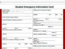 24 Format Emergency Id Card Template Layouts by Emergency Id Card Template