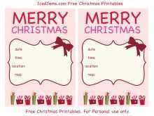 Christmas Invitation Card Template Free Download