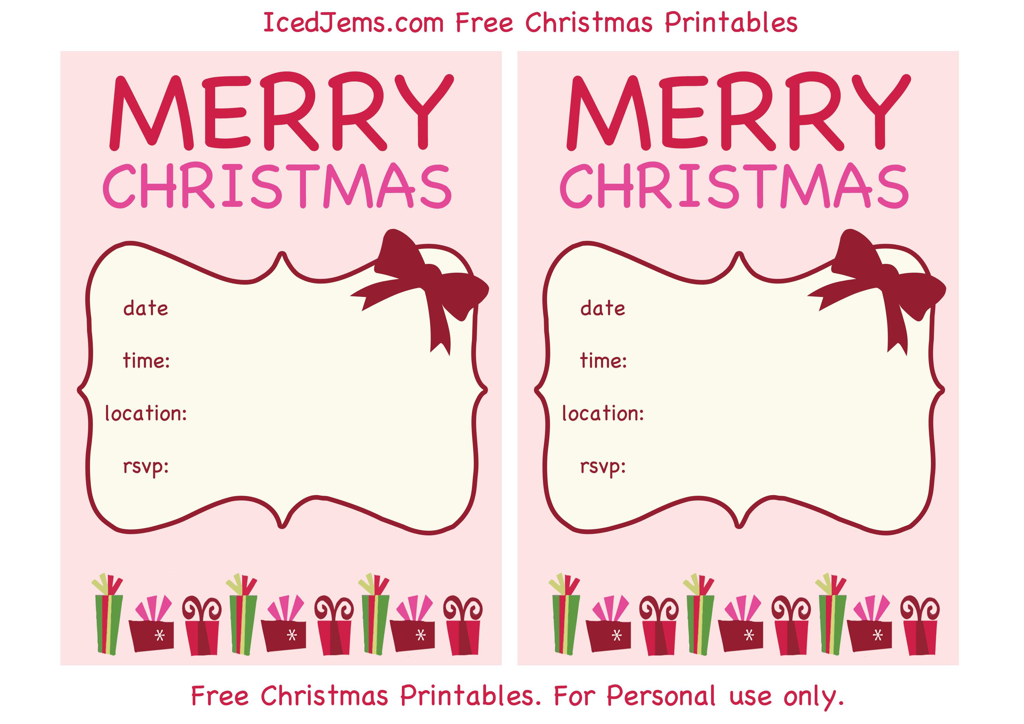 24 Free Printable Christmas Invitation Card Template Free Download in Photoshop for Christmas Invitation Card Template Free Download