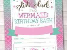 24 Free Printable Mermaid Birthday Card Template by Mermaid Birthday Card Template