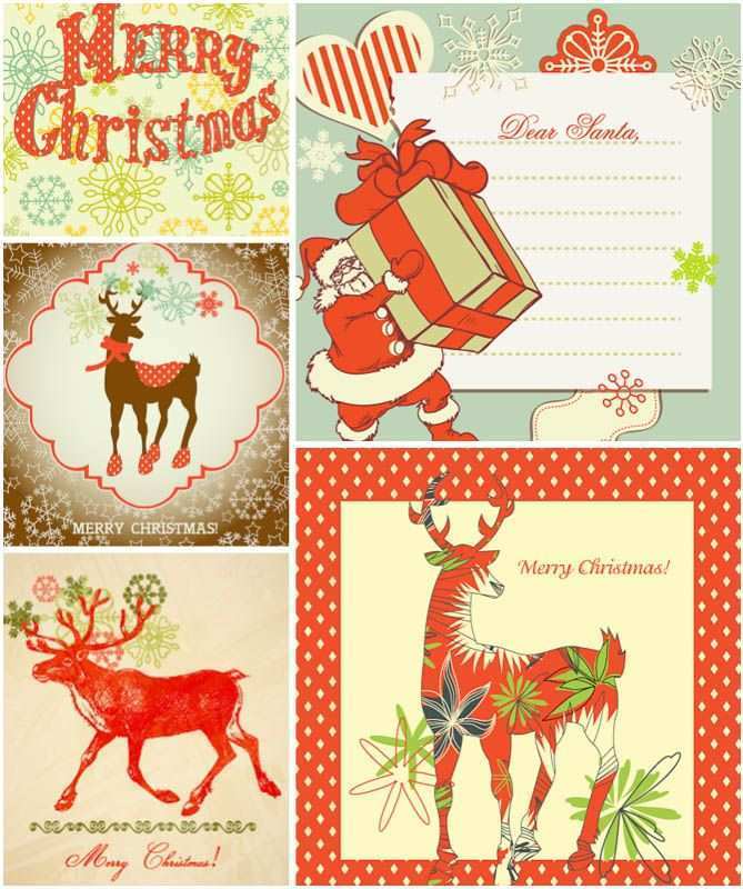 24 Free Printable Vintage Christmas Photo Card Templates For Free by Vintage Christmas Photo Card Templates
