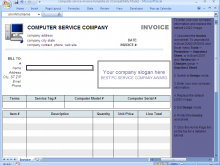 24 Printable Repair Shop Invoice Template Excel in Word for Repair Shop Invoice Template Excel
