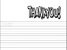 24 Printable Thank You Card Template Child Templates for Thank You Card Template Child