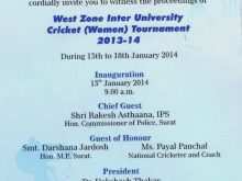 24 Report Invitation Card Format For Cricket Tournament Formating with Invitation Card Format For Cricket Tournament