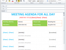 24 Report Meeting Agenda Template Email For Free for Meeting Agenda Template Email