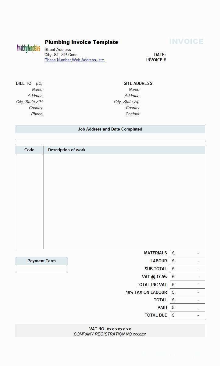 24 The Best Contractor Invoice Template Uk Excel Templates with Contractor Invoice Template Uk Excel