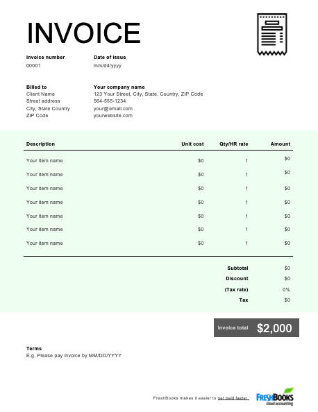 24 The Best Invoice Template Simple Formating for Invoice Template Simple