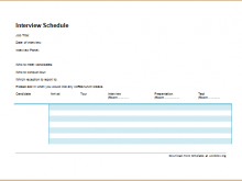 Sample Interview Agenda Template