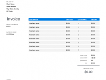 Artist Performance Invoice Template