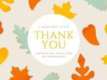 Turkey Thank You Card Template