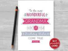 Birthday Card Template Grandma