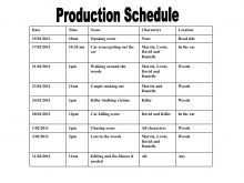 Content Production Schedule Template