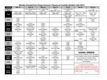 25 Report Workout Class Schedule Template Photo with Workout Class Schedule Template
