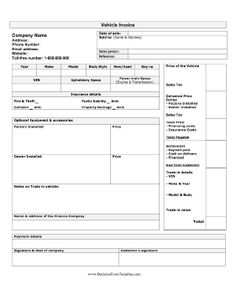 25 Standard Vehicle Tax Invoice Template PSD File for Vehicle Tax Invoice Template