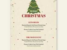 Christmas Menu Card Template Free