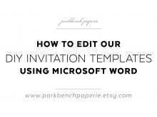 Invitation Card Format In Word