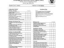 A Report Card Template