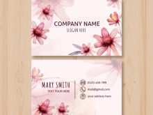 Flower Business Card Template Free