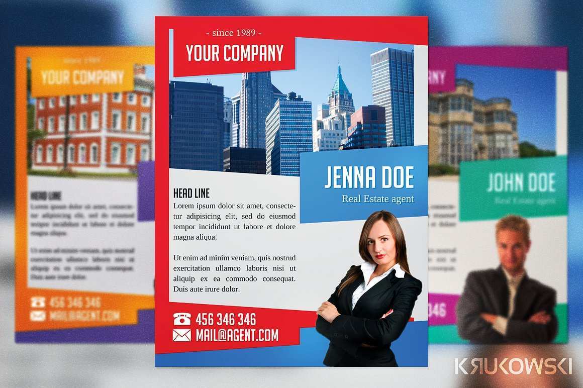26 Blank Real Estate Agent Flyer Template in Photoshop with Real Estate Agent Flyer Template