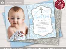 26 Blank Thank You Card Template Christening in Word with Thank You Card Template Christening