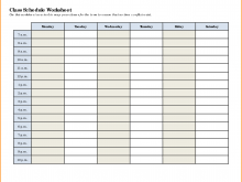 26 Create Hourly Class Schedule Template for Ms Word by Hourly Class Schedule Template