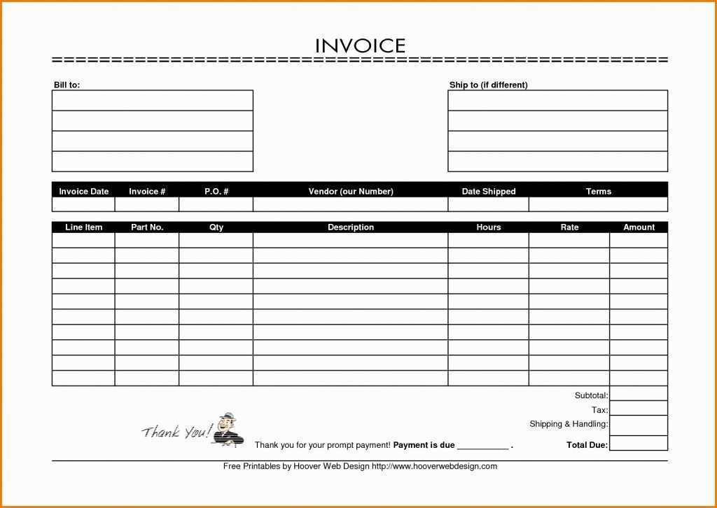 26 Creating Blank Invoice Forms Printable Formating for Blank Invoice Forms Printable