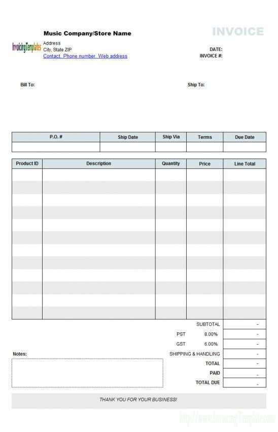 Sage Intacct Invoice Template