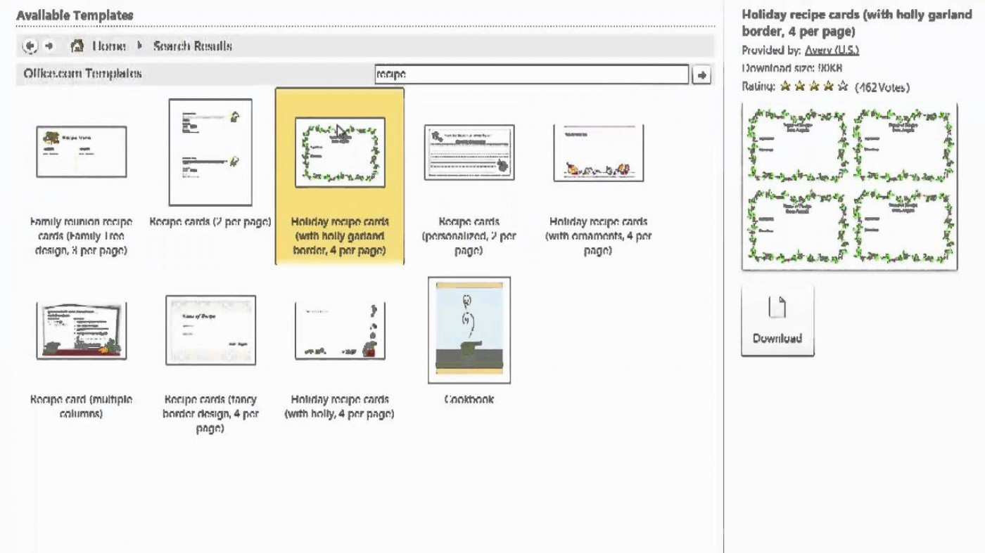 Word Index Card Template 4 Per Page Cards Design Templates