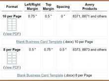 Business Card Template Docx